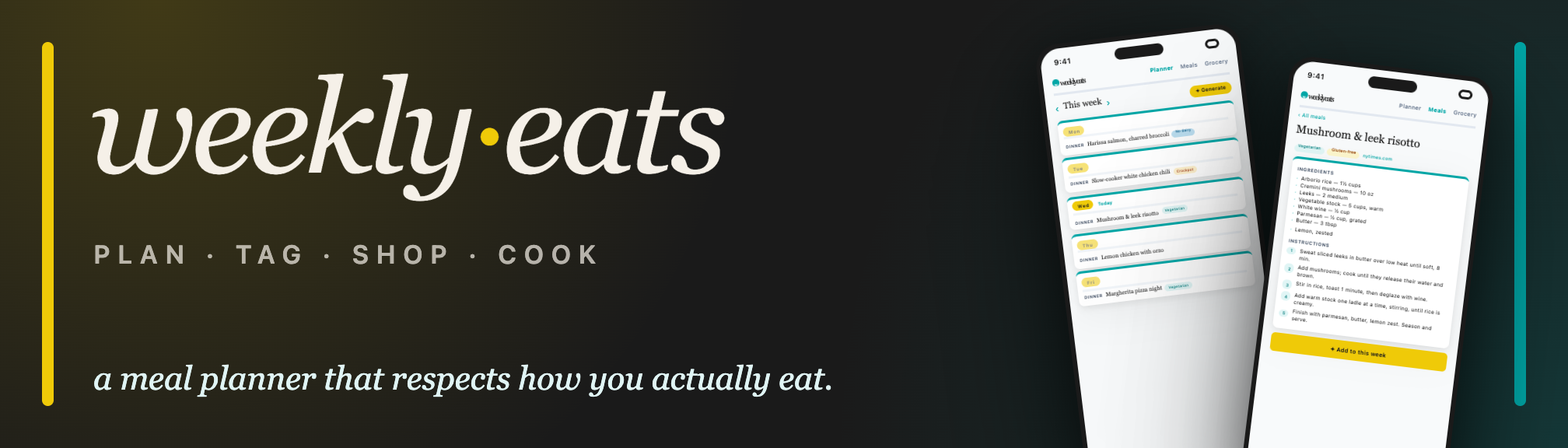 weekly eats screenshot